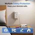 thumbnail image 3 of BN-LINK Multi Plug Outlet Extender, 6 Wall Outlets and 3 USB Ports (1 USB C), Multi Outlet Splitter Power Strip, USB Wall Power Strip Plug Adapter for Home, Office, Travel, 5V, 3.4A, 3 of 7