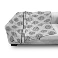 thumbnail image 3 of Abstract Soft Flannel Fleece Throw Blanket, Repetitive Layout of Detailed Art Elements on a Plain Background, Cozy Plush for Indoor and Outdoor Use, 60" x 80", Charcoal Grey and White, by Ambesonne, 3 of 6