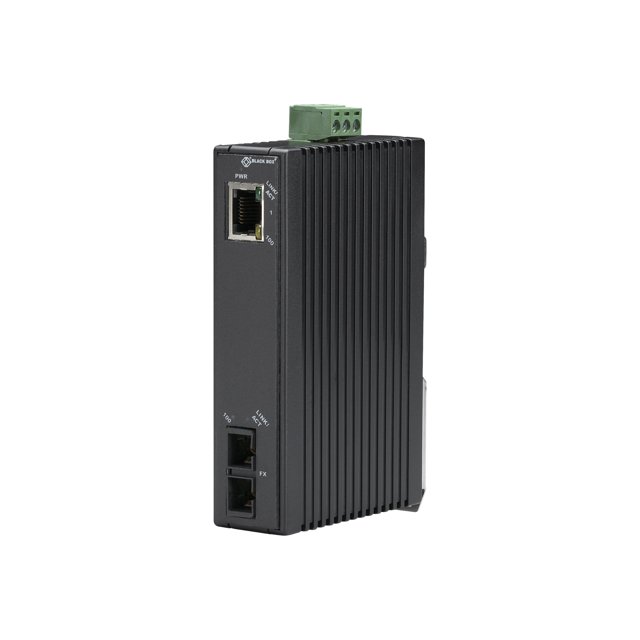 Black Box Hardened Mini Industrial - Fiber media converter - 10Mb LAN - 10Base-T, 100Base-FX, 100Base-TX - SC multi-mode / RJ-45 - up to 12.4 miles