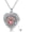 1. January - Red, variant on Sterling Silver/10k/14k/18k White Gold Heart-Shaped Paw Print Urn Necklace Keepsake with Birthstone Jewelry for Pets Ashes to Commemorate Your Beloved Dogs Cats