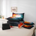 thumbnail image 6 of jejeloiu Baseball Game Gaming 7pcs Bedding Comforter Set,Ball Sport Queen Bedding Sets,Gradient Orange Cyan Queen Sheet Sets For Boys Kids,Ultra Soft Home Decor Reversible, 6 of 8