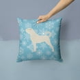 thumbnail image 2 of Winter Snowflake Dog Profile Art Fabric Decorative Pillow, 2 of 4