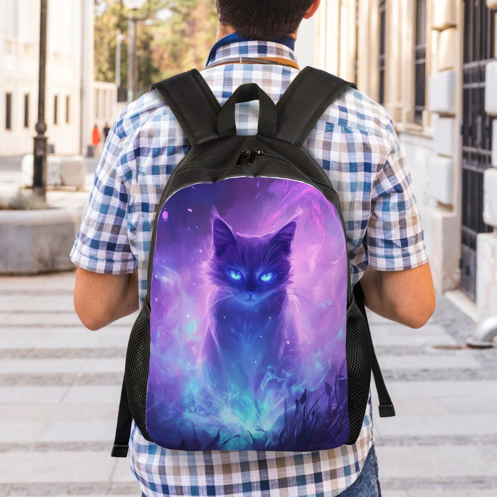 Cat Backpack Double Shoulder Backpack Durable, Spacious, Ergonomic Design for Travel, Work & Outdoor Use