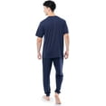 thumbnail image 2 of Fruit of the Loom Men's 360 Stretch Crewneck Top and Jogger Pant Sleep Pajama Set, 2 of 6