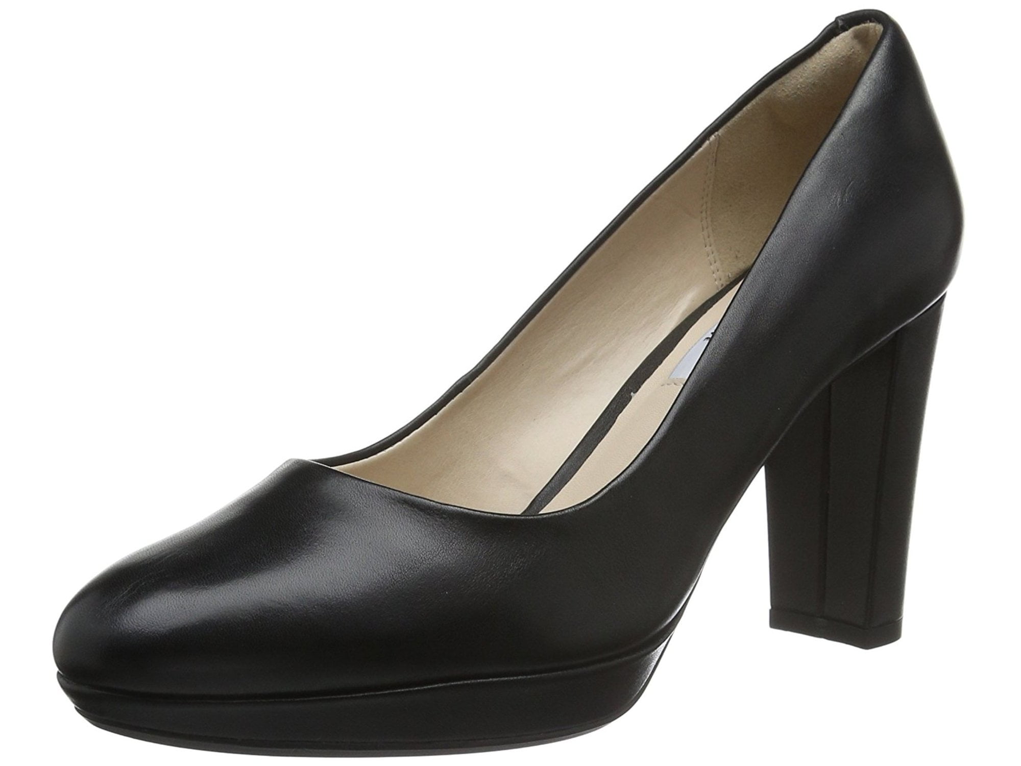 CLARKS Womens Kendra Sienna Leather Closed Toe Platform Pumps