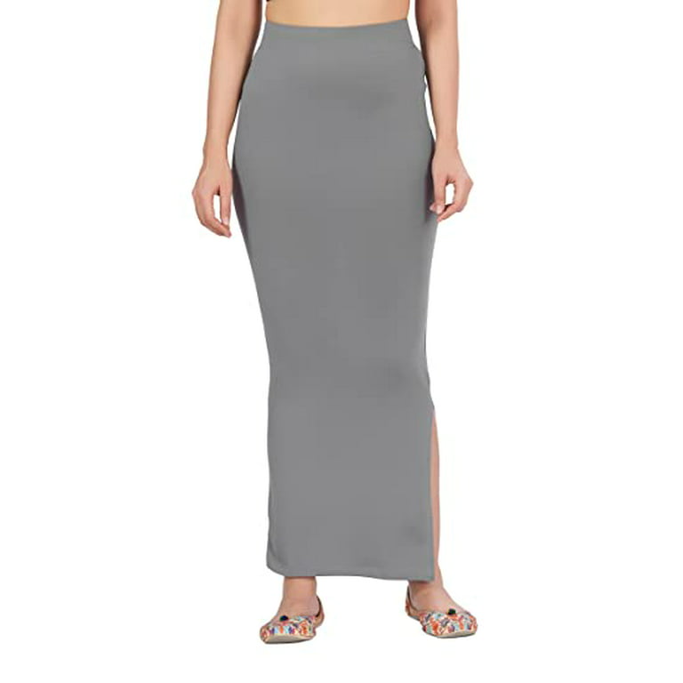 SAI DECORATIVE Women's Lycra Pure Cotton Stretchable Saree Shape wear  Petticoat Color:- Grey & Size:-3XL