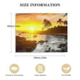 thumbnail image 2 of ONETECH  Large Size Hawaii Sunset Wall Art Canvas Prints Tropical Beach with Palm Tree Picture Maui Landscape Painting Artwork for Home Living Room Ready to Hang, 2 of 5