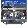 thumbnail image 4 of Deep Fryer Cart | 2 Fry Baskets | 3 Gallon Single Tank | 2 Pan Steam Table | Portable 4 Wheel | Stainless Steel | Outdoor Propane Frying Cart for Chicken, Fish, & More | Commercial & Home, 4 of 8