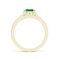 thumbnail image 2 of ANGARA Lab Grown East West Oval Emerald Solitaire Ring with Diamonds for Women in 14K Yellow Gold (Size-6x4mm) | May Birthstone, Birthday, Anniversary, Jewelry Gift for Women | Lab-Grown Emerald Ring, 2 of 7