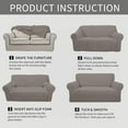 thumbnail image 6 of Easy-Going Jacquard Stretch Sofa Slipcover Non Slip Couch Cover, Chair Size, Taupe, 6 of 6