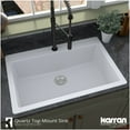 thumbnail image 3 of Karran   Top Mount 33 in. Large Single Bowl Quartz Kitchen Sink Concrete, 3 of 7