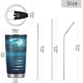 thumbnail image 3 of SKYSONIC Graffiti Sea Rising Moon Pattern 12 oz Stainless Steel Insulated Mug, Double Vacuum Insulated Travel Mug with Lid and Straw, 3 of 7