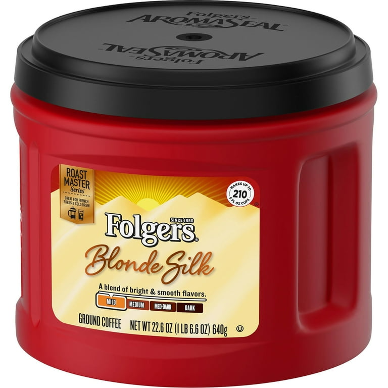 Folgers Ground Blond Silk Coffee - Light/Mild - 22.6 oz - 1 Each Folgers Ground Blond Silk Coffee - Light/Mild - 22.6 oz - 1 Each