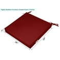 thumbnail image 6 of Vargottam Indoor/Outdoor Chair Cushions Patio Seat Cushions(Square)20x20 Inch with Ties for Patio Furniture Chairs Home Garden Decoration, Set of 2|Red, 6 of 7