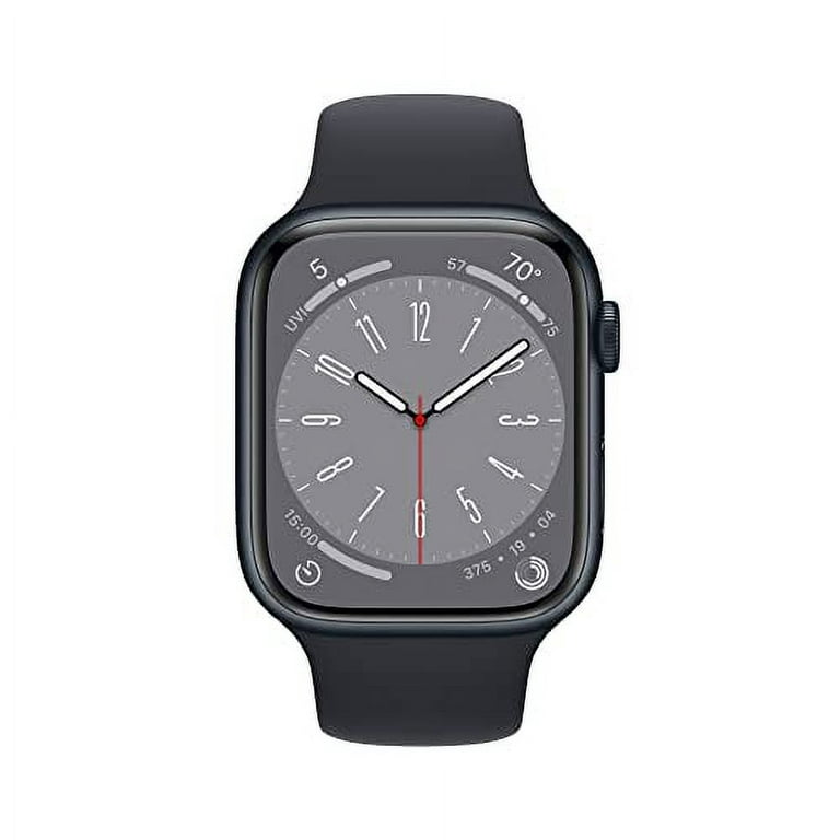 Apple Watch Series 8 GPS 45mm Midnight Aluminum Case with Midnight Sport  Band - M/L. Fitness Tracker, Blood Oxygen & ECG Apps, Always-On Retina 