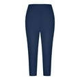 thumbnail image 5 of QHFBli Stretchy Spandex Leggings Women's High Waisted Capri Leggings Stretchy Summer Beach Casual Exercise Yoga Pants Featuring Decorative Eyelet, 5 of 6