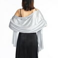 thumbnail image 2 of Vestido de noche con chal, vestido de fiesta para novia, vestido de dama de honor, bufanda chal de doble uso para mujer, 2 of 6