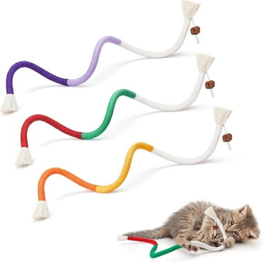 Sisal Rope Cat Toys,3 Pieces Bite-Resistant Catnip Toys,Cat Toys for Bored Indoor Cats, Safe Teeth Cleaning Chew Cat Toy,Interactive Cat Kicker Toys for Indoor Cats