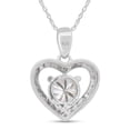thumbnail image 2 of AFFY 2.75 Carat Moissanite Halo Heart Pendant Necklace for Women in 18K White Gold over Silver, 2 of 5