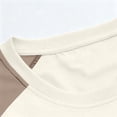 thumbnail image 6 of TKKCS Mens Raglan Half Sleeve T Shirt- Stretch Color Block Loose Fit Crew Neck Summer Casual Tees Beige Size 3XL, 6 of 8