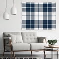 thumbnail image 4 of Blue Red White Tartan Plaid Wall Tapestry 50"x60" Lightweight, Wrinkle-Resistant Hanging Blanket for Bedroom Living Room Decor, 4 of 6