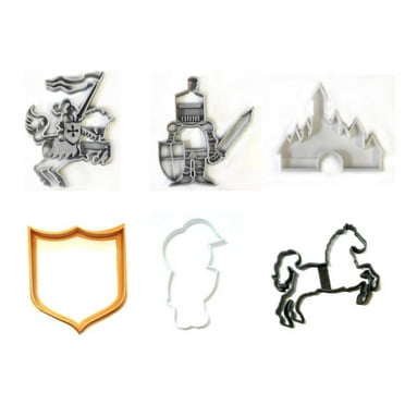 Knights Joust Medieval Tournament Set Of 6 Cookie Cutters USA PR1426