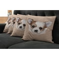 thumbnail image 5 of Ambesonne Animal Throw Pillow Cover 4 Pack, Little Furry Friend, 20", Pale Caramel Warm Taupe, 5 of 5