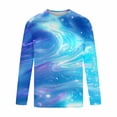 thumbnail image 4 of Maqroz Sun Protection Shirts for Men Plus Size Ice Silk Breathable Shirt Long Sleeve Crew Neck Top Summer Athletic Casual Sport Tops Fashion Lightweight Water Wave Texture Outfits, 4 of 5