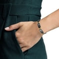 thumbnail image 3 of Wollet Magnetic Stainless Steel Magnetic bracelet for men, Gold black shell, Silver Interior, 3 of 7