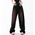 thumbnail image 4 of Baggy Jeans for Women Casual Wide Leg Pants Y2K High Street Low Rise Jeans Vintage Distressed Denim Pants Streetwear Hiphop, 4 of 7