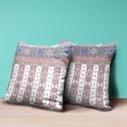 thumbnail image 2 of Amrita Sen Taj Garden Columns Duo Indoor/Outdoor Pillow with Removable Cover in Off-White Red Blue18x18, 2 of 4