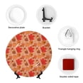 thumbnail image 4 of Sikiie Yellow And Red Maple Leaves Bone China Decorative Plate Personality Ceramic Dinner Plate Crafts Decorative Ceramic Decorative Plate -7in, 4 of 6