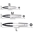 thumbnail image 3 of Pinzas de cocina Toystoory de Acero inoxidable y Silicona para alimentos Negro 7 pulgadas, 3 of 6