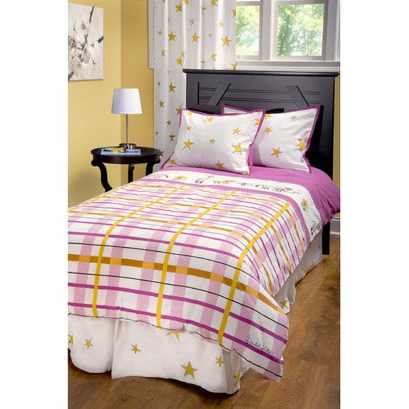 Rizzy Home Girls Punk Animal Plaid Kids 110 Thread Count Bed Skirt