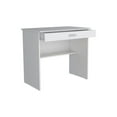 thumbnail image 6 of White Office Desk with Drawer & Shelf - Modern Computer Desk for Home Office - 31.5" Wide, 6 of 7