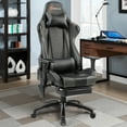 thumbnail image 2 of Goplus Massage Gaming Chair Adjustable Reclining Racing Chair w/Headrest&Footrest Gray, 2 of 12