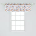 thumbnail image 2 of Ambesonne Autumn Window Valance, Watercolor Rain Umbrella, 54" X 18", Pale Sky Blue Pale Pink, 2 of 3