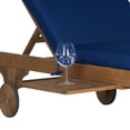thumbnail image 6 of SAFAVIEH Newport Outdoor Patio Chaise Lounge Chair, Natural/Navy, 6 of 11