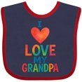 thumbnail image 3 of Inktastic I Love My Grandpa Boys or Girls Baby Bib, 3 of 4