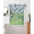 thumbnail image 2 of Waterfall Valances for Windows, Blue Coastal Kitchen Sheer Valance Curtains, Summer Nautical Beach Conch Starfish Coral Rod Pocket Elegant Swag Valances for Living Room Bedroom, 47.2"x38.5", 1 Panel, 2 of 8