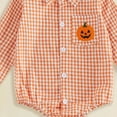 thumbnail image 4 of mgoYE Baby Hospital Outfit Baby Boy Romper Fall Winter Outfit Waffle Long Sleeve Romper Jumpsuit With Hat Infant Cute Newborn Boy Clothes Size 0-3 Months, 4 of 4
