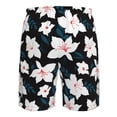thumbnail image 6 of Kdxio Lilies Flowers Pattern Mens Casual Shorts - Drawstring Summer Beach Sports Shorts for Men, 6 of 9