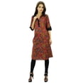 thumbnail image 2 of Phagun Designer Tunique Droite Imprimée Col Chic Kurti Décontractée Kurta en Coton-22, 2 of 8
