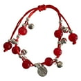 thumbnail image 2 of Fiudx Pulsera de Campanas de Cuerda Roja Doble Tejida a Mano con Tarjeta Fus de Estilo Chino, 2 of 4