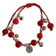 thumbnail image 2 of Pulseras para mujer, regalos para mujer, pulsera de campanas de cuerda roja doble tejida a mano con tarjeta Fus de estilo chino, pulsera de regalo., 2 of 4