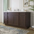 thumbnail image 2 of 66 in. W x 21 in. D x 32.5 in. H Bath Vanity Cabinet without Top in Brown, 2 of 9