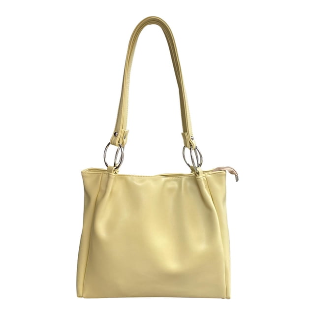 Bolso de hombro portátil para mujer jinwen Amarillo Monedero de hombro