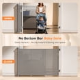 thumbnail image 5 of Retractable Baby Gate, TULILLO 42in Tall Baby Safety Gate, 59" Wide Baby Gate Dog Gate for Stair, Doorway, Auto-Lock,Gray, 5 of 9