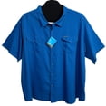 thumbnail image 2 of Columbia Men's Utilizer Ii Solid Short Sleeve Shirt Size 6X Royal Blue UPF40, 2 of 5