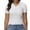 White, variant on Women's Summer Short Sleeve Shirt V-Neck Collar Pullover Tops Lightweight Knit Polo Shirt